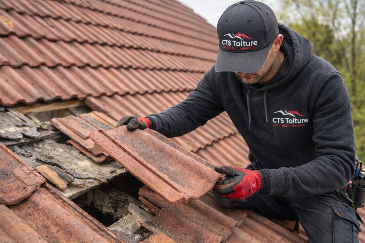 Réparation et rénovation de toiture réalisées par CTS Toiture